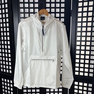 🤍 Charles River Apparel White Hooded Pullover Jacket Small Unisex NWT light🤍